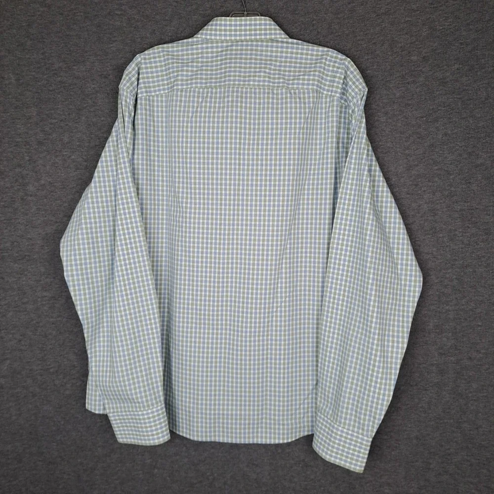 UNTUCKit Men's XL Wrinkle Free Dubois‎ Green Windowpane Plaid Long Sleeve Shirt